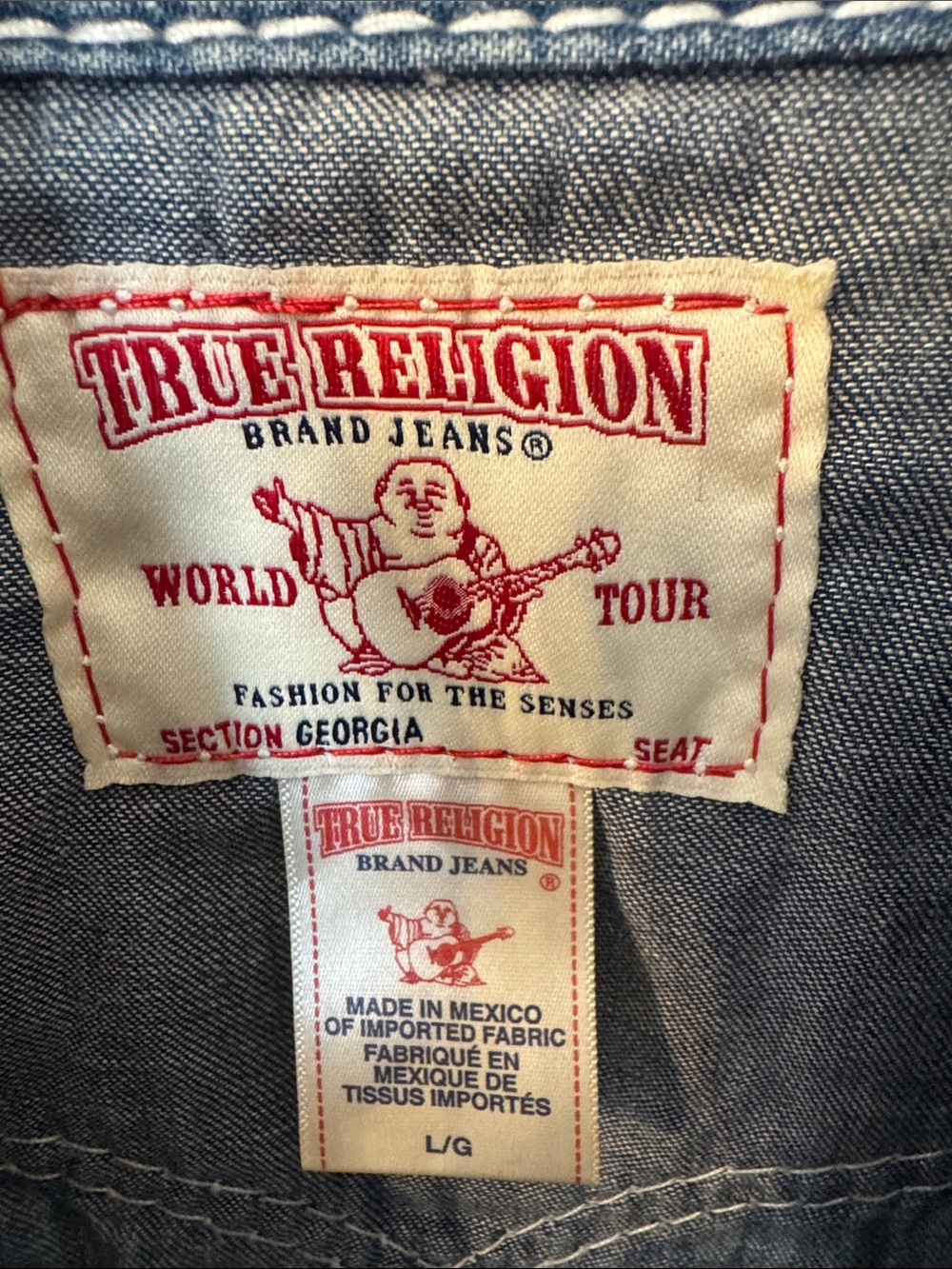 True Religion Women's Blue Denim Button-Down Shirt - Picture 2 of 10